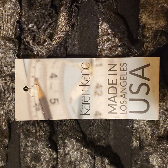 Karen kane first frost ruffle tunic blouse top M Black - Picture 4 of 8